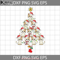 Cat Christmas Tree Svg Lights Svg Gift Cricut Clipart Png Eps Dxf