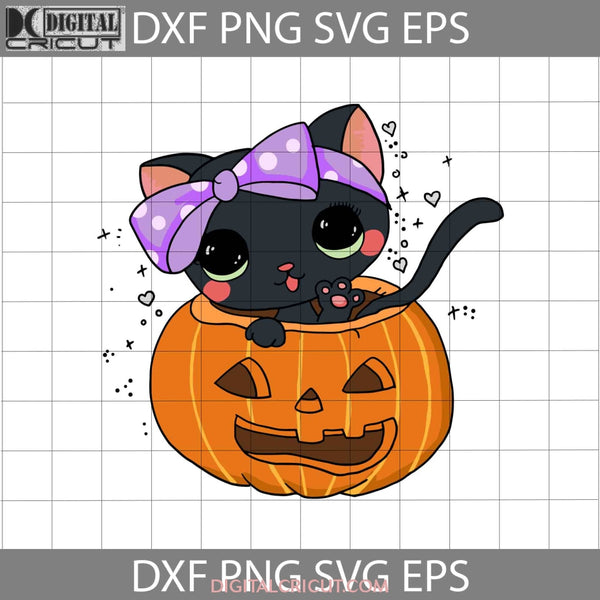 Cat Halloween Svg Pumpkin Gift Funny Cuties Horror Cricut File Clipart Svg Png Eps Dxf