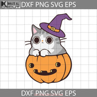 Cat Witch Svg Halloween Pumpkin Gift Funny Cuties Horror Cricut File Clipart Svg Png Eps Dxf