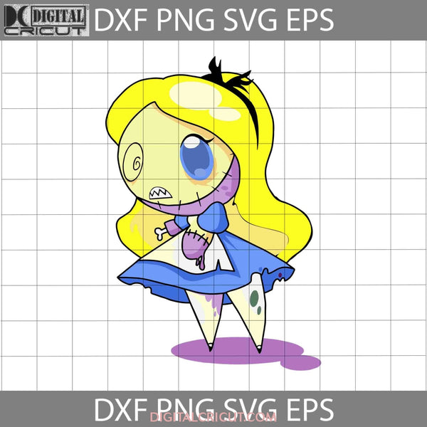 Chibi Zombie Alice Svg Princess Svg Halloween Svg Gift Cricut File Clipart Png Eps Dxf