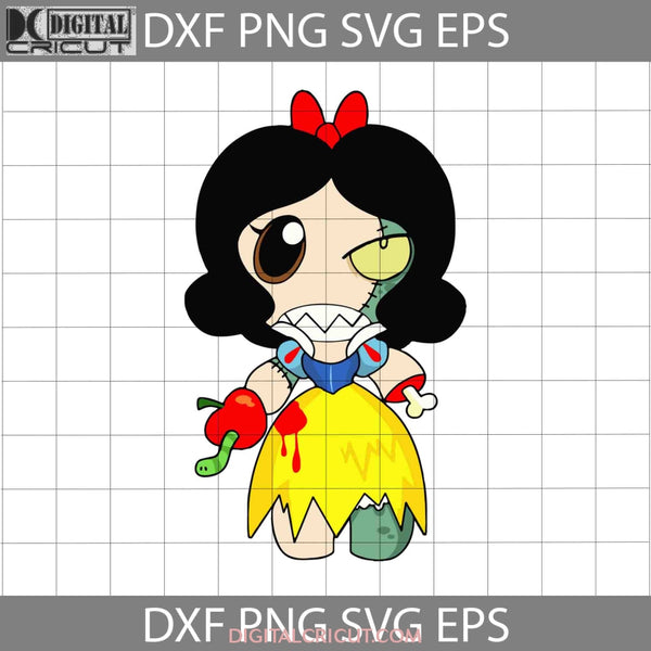 Chibi Zombie Snow White Svg Princess Svg Halloween Svg Gift Cricut File Clipart Png Eps Dxf