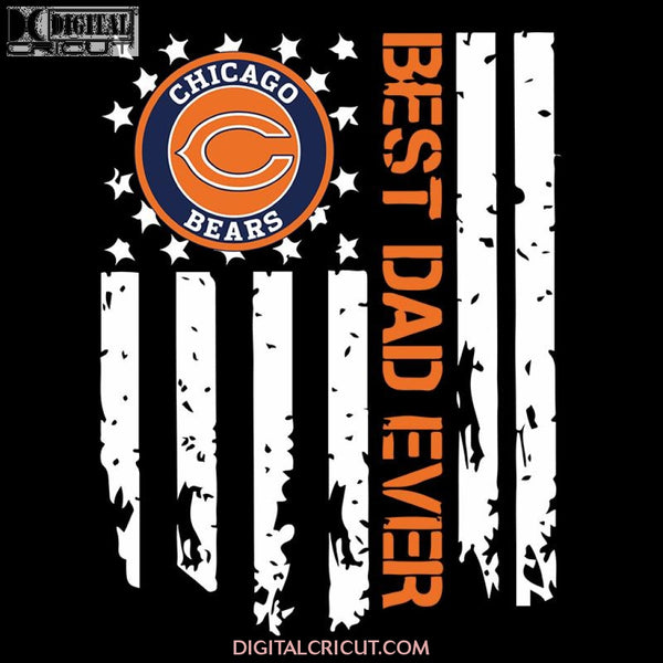 Chicago Bears Svg, Love Bears Svg, Best Dad Ever Svg, NFL Svg, Cricut File, Clipart, Sport Svg, Football Svg, Love Sport Svg