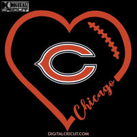 Chicago Bears Svg, Love Bears Svg, Cricut File, Clipart, NFL Svg, Football Svg, Sport Svg, Love Football Svg, Png, Eps, Dxf