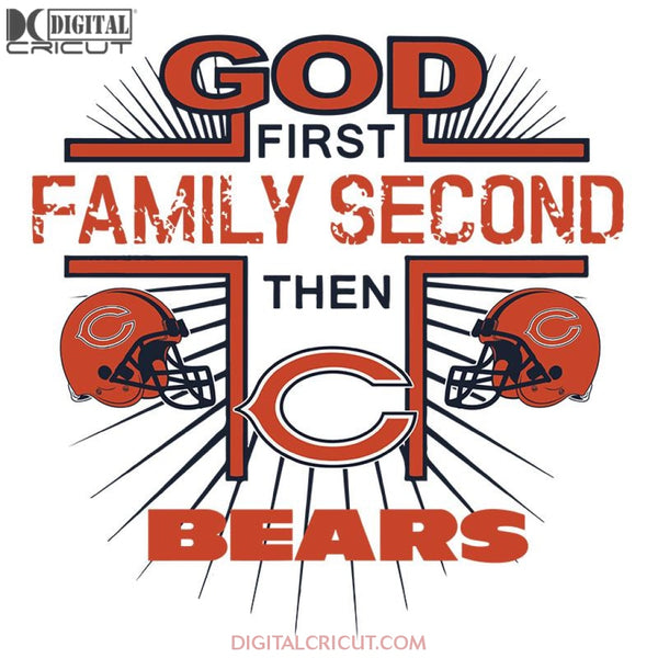 Chicago Bears Svg, Love Bears Svg, Football Family Second Bears Svg, NFL Svg, Cricut File, Clipart, Sport Svg, Football Svg, Love Sport Svg