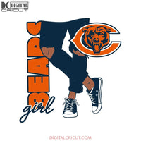 Chicago Bears Svg, Love Bears Svg, Football Girl Bears Svg, NFL Svg, Cricut File, Clipart, Sport Svg, Football Svg, Love Sport Svg