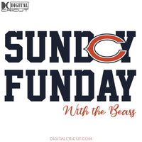 Chicago Bears Svg, Love Bears Svg, Sunday Funday Bears Svg, NFL Svg, Cricut File, Clipart, Sport Svg, Football Svg, Love Sport Svg