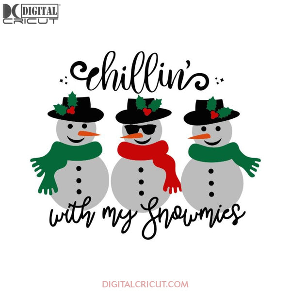 Chillin' With My Gnomies Merry Christmas Svg, Santa Svg, Snowman Svg, Christmas Svg, Merry Christmas Svg, Bake Svg, Cake Svg, Cricut File, Clipart, Svg, Png, Eps, Dxf
