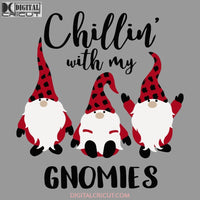 Chillin' With My Gnomies Svg, Cricut File, Clipart, Christmas Svg, Merry Christmas Svg, Buffalo Plaid Svg, Gnome Svg, Png, Eps, Dxf