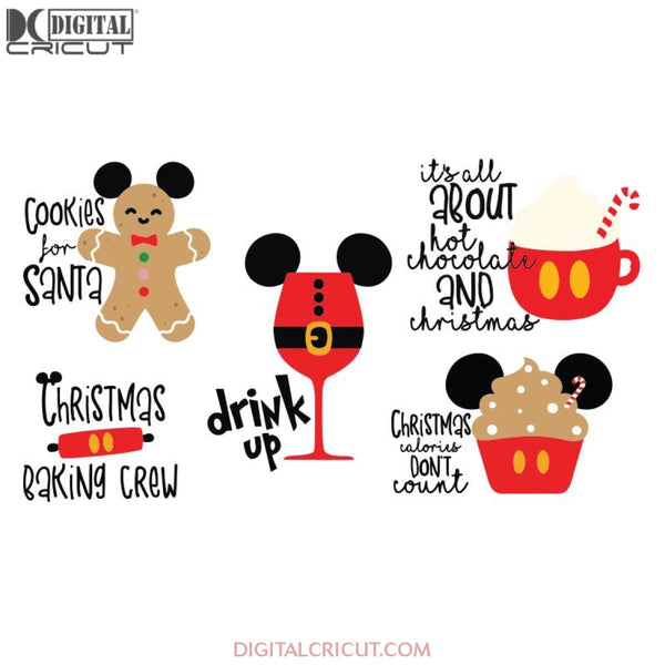 Christmas Baking And Drink Svg, Bundle, Disney Christmas Svg, Cuttable Design Files, Clipart, Christmas Svg, Disney Svg