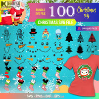 Christmas Bundle Svg Clipart Cut Files Vector Cricut Glowforge Disney Santa Tree Holiday Xmas Kids 7