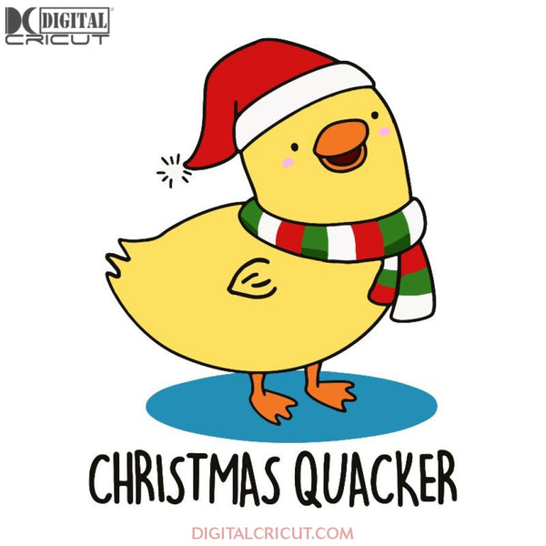 Christmas Quaker Svg, Cute Duck Svg, Hat Santa Svg, Christmas Svg, Merry Christmas Svg, Cricut File, Clipart, Svg, Png, Eps, Dxf