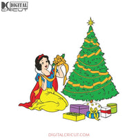 Christmas Snow White, Snow White Svg, Disney Princess Svg, Disney Svg, Cricut File, Cartoon Svg, Clipart, Christmas Svg