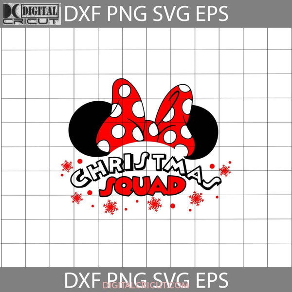Christmas Squad Svg Minnie Svg Cartoon Gift Cricut File Clipart Png Eps Dxf
