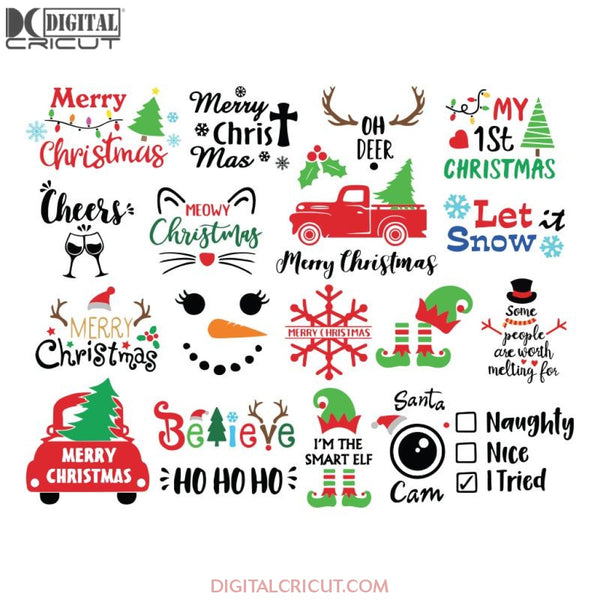 Christmas Svg, Bundle, Christmas Svg, Cricut File, Silhouette, Elf Svg, Santa Svg, Trucks Svg