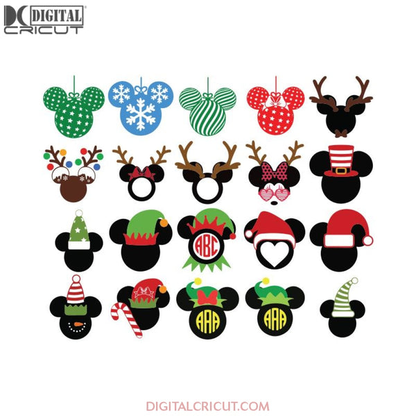 Disney Christmas Svg, Bundle, Christmas Svg, Cricut File, Silhouette, Mickey Svg, Santa Svg 2