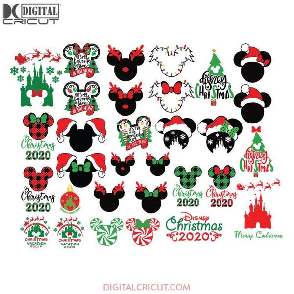 Disney Christmas Svg, Bundle, Christmas Svg, Cricut File, Silhouette, Mickey Svg, Santa Svg 3