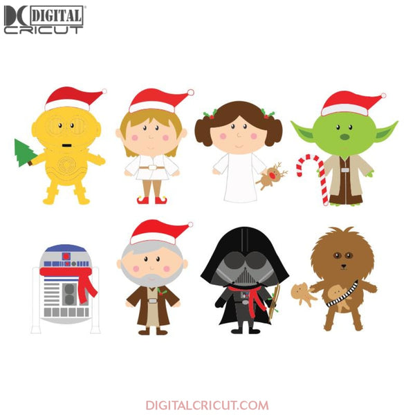 Library Of Star Wars Svg, Christmas Svg, Cute Svg, Star Wars Svg, Bundle, Christmas Svg, Cricut File, Clipart
