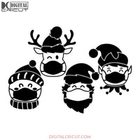 Christmas Svg, Elf Svg, Snowman Svg, Deer Svg, Christmas Svg, Merry Christmas Svg, Cricut File, Clipart, Quarantined Svg, Png, Eps, Dxf