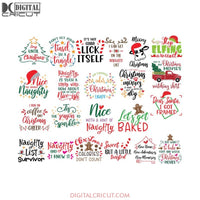 Christmas Svg, Christmas Quotes, Clipart, Cricut File, Merry Christmas Svg, Truck Svg, Santa Hat Svg, Candy, Sweet Svg, Bundle