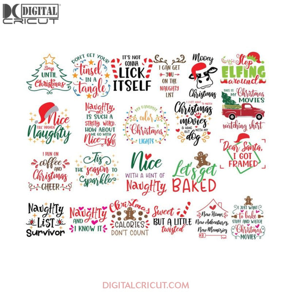 Christmas Svg, Christmas Quotes, Clipart, Cricut File, Merry Christmas Svg, Truck Svg, Santa Hat Svg, Candy, Sweet Svg, Bundle