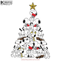 Snoopy Christmas Tree Heart, Merry Christmas Svg, Cricut File, Christmas Svg, Snoopy Svg