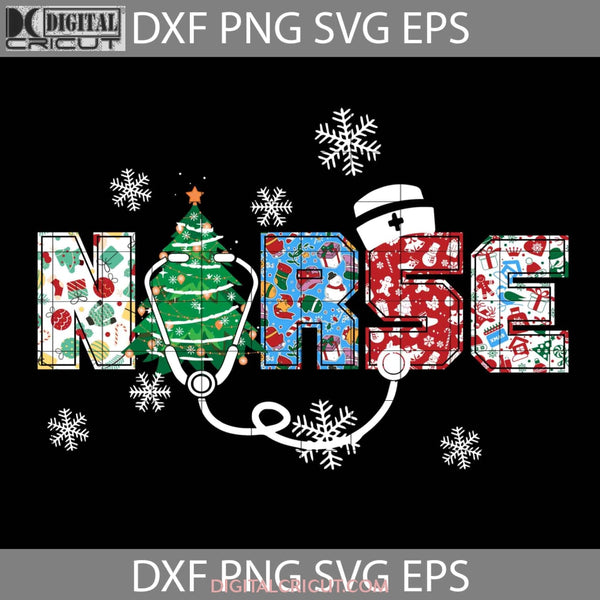 Christmas Tree Nurse Xmas Snow Holiday Svg Gift Svg Cricut File Clipart Png Eps Dxf