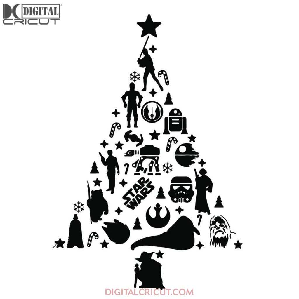 Christmas Tree Svg, Clipart, Cricut File, Silhouette, Merry Christmas –  Digitalcricut, image size:1024x1024
