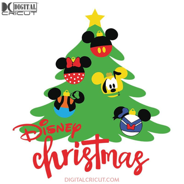 Disney Christmas Tree Svg, Disney Christmas Svg, Mickey Svg, Minnie Svg, Cricut File, Clipart, Christmas Svg