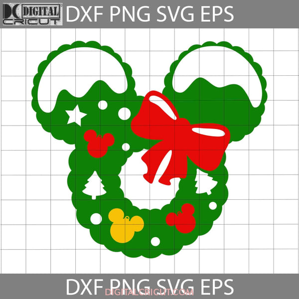 Christmas Wreath Svg Cricut File Clipart Png Eps Dxf