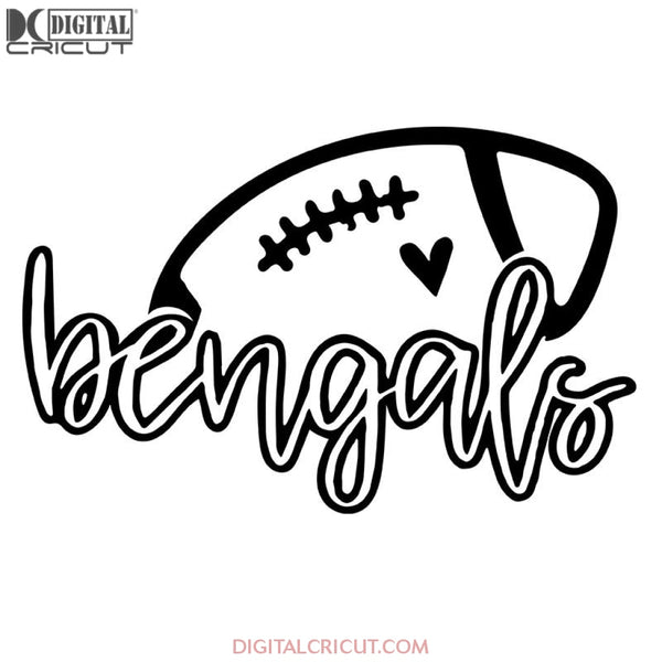 Cincinnati Bengals Heart Svg, Cricut File, Clipart, Football Svg, NFL Svg, Sport Svg, Love Football Svg, Png, Eps, Dxf12