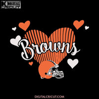 Cleveland Browns Heart Svg, Love Browns Svg, Cricut File, Clipart, Football Svg, Skull Svg, NFL Svg, Sport Svg, Love Football Svg1