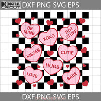 Conversation Hearts Svg Checkered Magical Heart Love Valentines Day Cricut File Clipart Png Eps Dxf