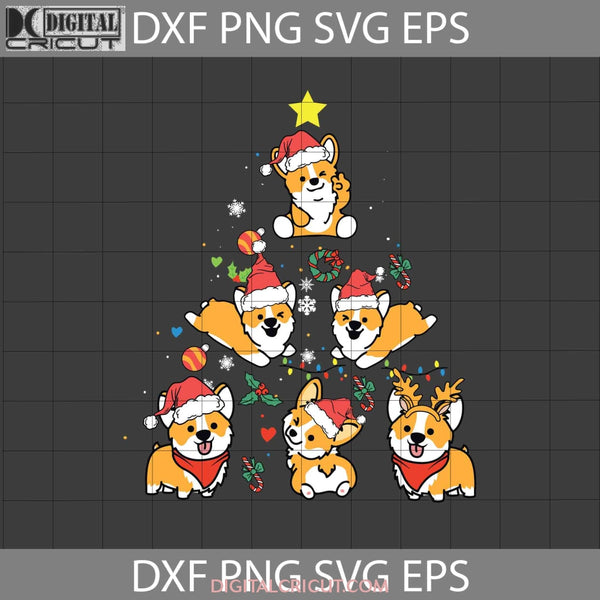 Corgi Christmas Tree Svg Love Dog Gift Cricut File Clipart Png Eps Dxf