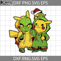 Grinch And Pikachu Costume Svg Halloween Gift Funny Cuties Horror Cricut File Clipart Png Eps Dxf