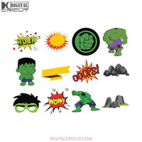 Hulk Svg, Hulk Mask, Marvel Svg, Cricut, Hulk Chibi, Cartoon Svg, Silhouette