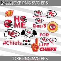 Kansas City Chiefs Svg Cricut File Clipart Bundle Love Football Love Sport Svg Nfl Png Eps Dxf