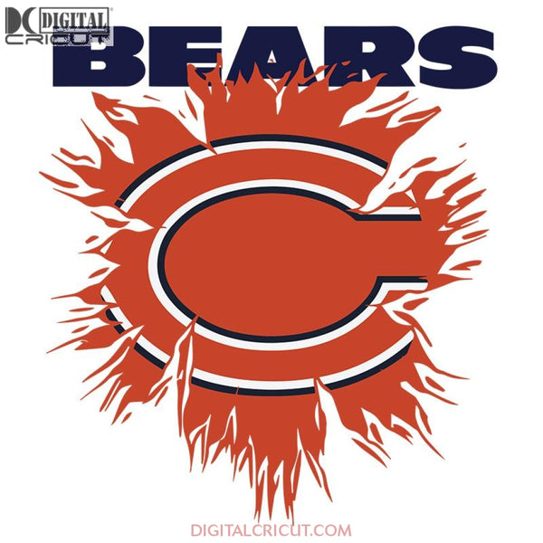 Chicago Bears Svg, Cricut File, Clipart, NFL Svg, Sport Svg, Football Svg, Love Football Svg, Png, Eps, Dxf