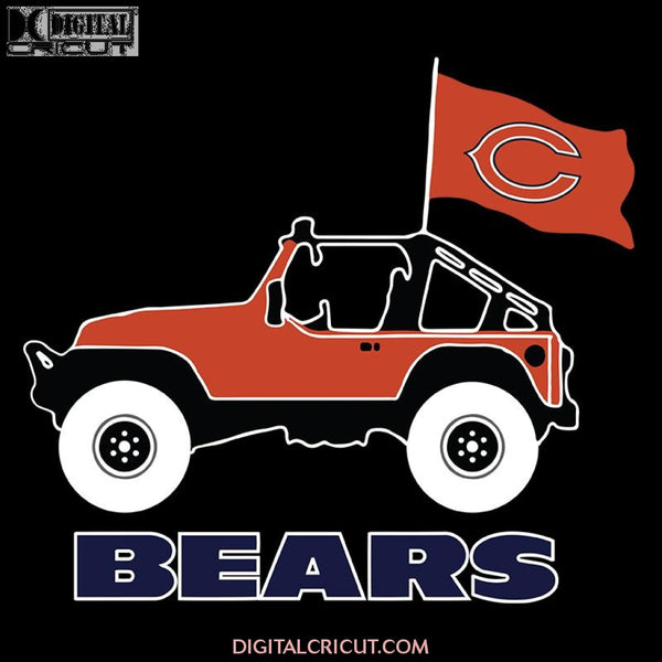 Chicago Bears Svg, Jeep Svg, Cricut File, Clipart, Football Svg, Sport Svg, Love Sport Svg, Love Football Svg, NFL Svg, Png, Eps, Dxf