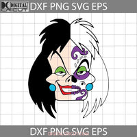 Cruella De Vil Sugar Skull Svg Cartoon Halloween Cricut File Clipart Png Eps Dxf