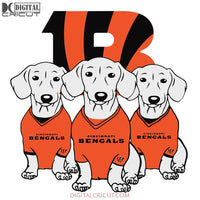 Cincinnati Bengals Svg, Cute Dogs Svg, Cricut File, Clipart, NFL Svg, Football Svg, Sport Svg, Love Football Svg