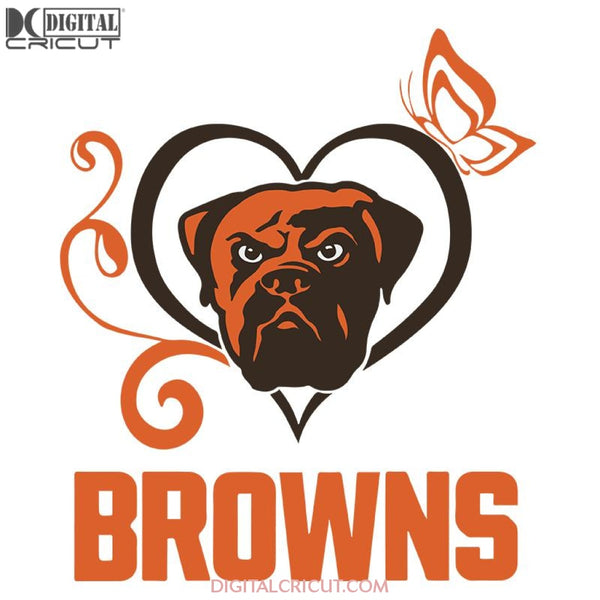 Cleveland Browns Svg, Football Heart Browns Svg, Love Browns Svg, Cricut File, Clipart, Football Svg, Skull Svg, NFL Svg, Sport Svg, Love Football Svg