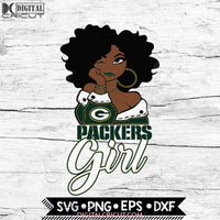 Green Bay Packers Girl Svg, NFL Svg, Cricut File, Svg, Football Svg, Black Woman Svg, BLM Svg