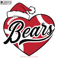 Chicago Bears Svg, Love Bears Svg, Football Christmas Bears Svg, NFL Svg, Cricut File, Clipart, Sport Svg, Football Svg, Love Sport Svg