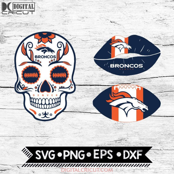 Denver Broncos Svg, NFL Svg, Bundle, Svg, Cricut File, Football Svg, Skull Svg