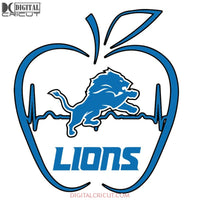 Lions Love Svg, Football Lions Heartbeat Svg, Love Lions Svg, NFL Svg, Cricut File, Clipart, Detroit Lions Svg, Football Svg, Sport Svg, Love Football Svg1