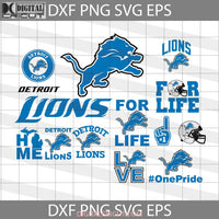 Detriot Lions Svg Cricut File Clipart Bundle Love Football Love Sport Svg Nfl Png Eps Dxf