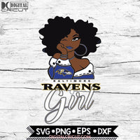 Baltimore Ravens Girl Svg, NFL Svg, Cricut File, Svg, Football Svg, Black Woman Svg, BLM Svg