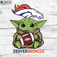 Baby Yoda Star Wars, Denver Broncos Svg, NFL Svg, Football Svg, Cricut File, Svg