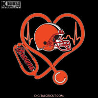 Cleveland Browns Svg, Football Heartbeat Browns Svg, Love Browns Svg, Cricut File, Clipart, Football Svg, Skull Svg, NFL Svg, Sport Svg, Love Football Svg