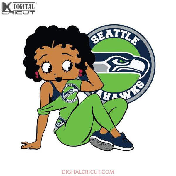 Seattle Seahawks, Betty Boobs Svg,Seattle Seahawks Svg, Black girl Svg, Black girl magic Svg, NFL Svg